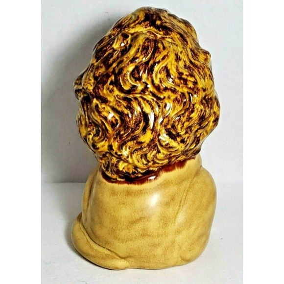 VTG, Artisan Hobbyist Lion Bank Animal Figurine Brown Ceramic 1974 Kitschy Retro - Picture 3 of 6
